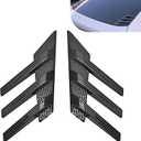 2 PCS Car Rear Window Air Knife Shaped Decals, Louvers Decorative Sticker, Racing Style Fender Decal, Automotive Upgrade & Modification Decorative Accessories (Carbon Fiber)