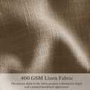 Latte Pinch Pleated Linen Curtains 84 Inches Length 2 Panels Rustic Tan Brown Light Filtering Back Tab Pleat Curtain with Hooks Rings 84 Inch Long Memory Trained Window Drapes for Living Room Bedroom