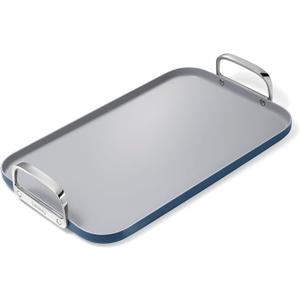 Caraway Double Burner Griddle, 19x12" Griddle Pan | Non-Stick Ceramic Coated, Non-Toxic, PTFE and PFOA Free, Oven Safe and Compatible with All Stovetops, Navy