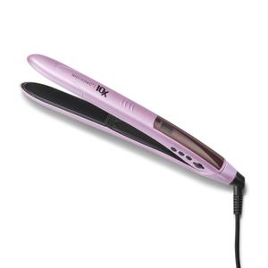 Bio Ionic 10X Styling Iron, Hair Straightener with 1" Sonic Vibrating Plates, Flat Iron with Moisturizing Heat Technology, Versatile Hair Straightener and Curler (Soft Amethyst)