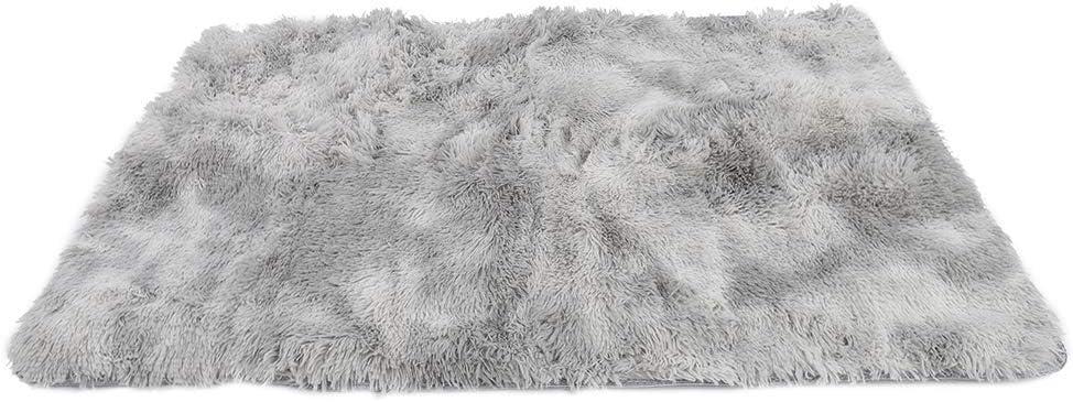 Cat Bed, Washable Pet Kennel Pad Small Medium Large Dog and Cat Dog Crate Pad Ultra Soft Plush Puppy Mattress Cat Kitten Cushion Washable Dog Bed for Dog Sleeping, (Grey)