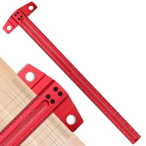 T-Square Woodworking Ruler - 24 Inch Architect Precision Marking Ruler for Carpenter Work,Layout and Measuring - Aluminum Alloy Going Make Tools,Woodworking Scriber,Marking T Ruler