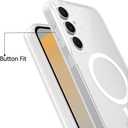 3 x for Samsung Galaxy S24 FE Case Compatible with MagSafe Slim Thin Hard PC Translucent Frosted Rugged Drop-Proof Shockproof Protective Case for Samsung Galaxy S24 FE (Clear)