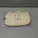 Personalized Anniversary Wife Birthday Gifts from Husband,Mothers Day Gifts for Women,Waist Packs Initial White R,Cream Bag