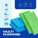 SCRUBIT 48-Count Sponges Kitchen for Dishes Cleaning - Non-Scratch Dish Scrub Sponge, Natural Cellulose Kitchen Sponges