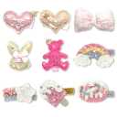 Glitter Hair Clips for Girls Accessories - 9 Pcs Sparkly Rhinestones Non-Slip Alligator Clip, Hair Barrettes for Women, Baby Girls Hair Accessories for Little Kids, Children & Teens