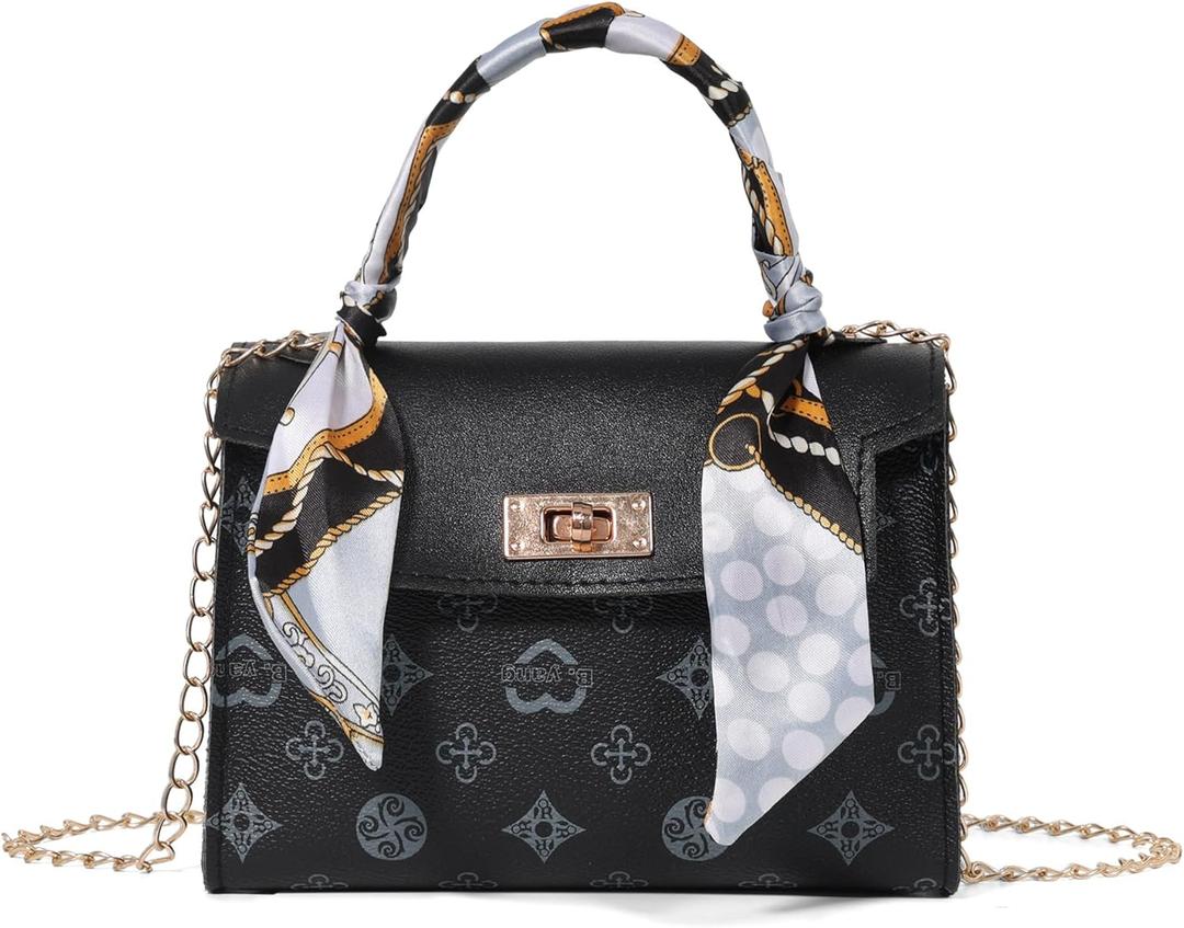 Small Crossbody Handbags Top Handle Wallet Retro Print Underarm Shoulder Bag Handbag Magnetic Lock Removable Shoulder Strap