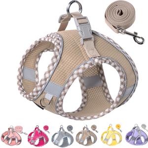 Petank Dog Harness for Small Medium Dogs No Pull, Puppy Harness and Leash Set for Walking, Running, Training, Small Dog Harness, Medium Dog Harness (Brown, XXS)