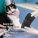 24 Pack Self Adherent Cohesive Bandage Wrap, 2 x 5 Yards Elastic Grip Tape Black Vet Wrap for Dogs, Athletic Bandages Wrap for First Aid Medical, Sports, Ankle, Wrist Sprains