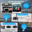 Wireless Backup Camera for Truck with AI Alarm, RV Bluetooth Backup Camera Night Vision Back up Camera IP69 Waterproof Reverse Rear View Cam with 7" HD 1080P Monitor for Trailer Camper Car