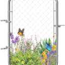 VEVOR Chain Link Fence Gate, 32 x 46 in, Adjustable Chain Link Fence Panel, Fit 2-4 ft (W) x 4 ft (H) Garden Fence Gate Opening, Rust-Resistant Galvanized Fencing Gate for Farm Posts Not Included