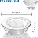 4 Pack,Clear Tealight Candle Holders, 3" Round Chunky Glass Candle Holder