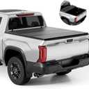 FRP Hard Folding Truck Bed Tonneau Cover Compatible with 2022-2026 Toyota Tundra 5' 6" Bed w/OE Rail System (66.7"), Tri Fold Style