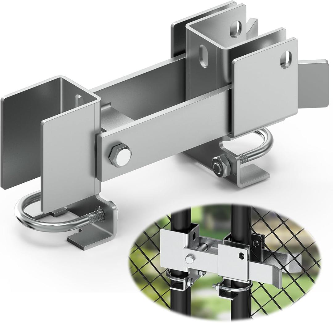 Chain Link Fence Double Gate Latch for 2" Gate Frame Chain Link Fence Gate Latch Residential Strong Arm Double Gate Latch for Metal Gate