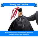 Reli. 30 Gallon Trash Bags Drawstring | 250 Count Bulk | Black | 30 Gallon Garbage Bags Heavy Duty | Large