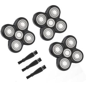 Freedom Universal 3PCS 5 Blades Shaver Replacement Heads Compatible with Freebird Freedom Bird and More 5 Blades Shaver Replacement Heads with Easy Clean Brush