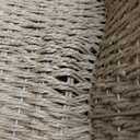Coeusy Paper Rope Scalloped Basket Set of 2,Woven Storage Baskets for Shelves,Laundry,Towels,Clothes,Books,Toys,Cute Decor Baskets for Organizing,Natural Color