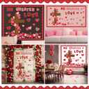 2 x Epakh 86 Pcs Valentine's Day Christian Bulletin Board Valentines Heart Classroom Decoration Valentine's Religions Cross Paper Cutouts Wall Decor for Church Holiday Birthday Wedding Party Decor