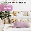LIANZIMAU Dog Surgery Recovery Suit Full Body Alternative to Cone with Leg Sleeves Comfortable Spay Neuter Suit for Female Male Dogs Postoperative Protective Pet Clothes Pink XXXL