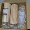 GO&SO 13 IN Drum Boho Lamp Shades Set of 2 Medium, Farmhouse Lamp Shade for Table Lamps Floor Lamp- 13" x 13" x 10" Spider Vintage Lampshade Decor,Natural Straw Shade Replacement,Assembly Required