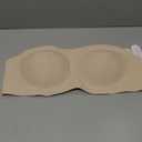 OEAK Womens Strapless Bras Jelly Push Up Bandeau Bra Non Slip Wireless Supportive Padded Bras Seamless Comfortable Tube Bra, L