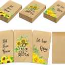 Outus 150 Pcs Sunflower Seed Envelopes Let Love Grow Seed Packets 3.5 x 2.4 Inch Self Adhesive Wedding Envelopes Rustic Floral Seeds Storage Pockets for Wedding Garden Office Party Supplies