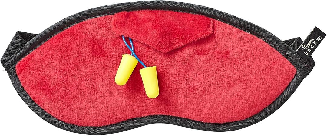 Bucky Eden Collection Lightweight Eye Shade Mask with Reusable Ear Plugs, Cherry