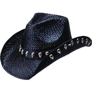 Peter Grimm Ltd Unisex Gotham Straw Cowboy Hat One Size (Black)