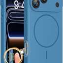 Miracase Magnetic for iPhone 17 Pro Case, Compatible with MagSafe, Integrated Silicone Camera Control Cover, 3.0mm Thicken Shockproof Drop Protection Phone Case for 17 Pro,Capri Blue