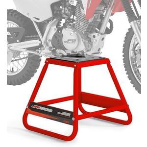 JFG RACING Dirt Bike Stand,Detachable Anti Slip Off Road Steel MX Heavy Duty Dirtbike Maintenance Motorcycle Stand-Red