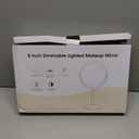 Lighted Makeup Mirror, 3000 mAh Rechargeable Double Sided Magnifying Vanity Mirror with 3 Colors, 1x/10x, 360 Rotation , Brightness Adjustable Magnification Cosmetic Light up Mirror, Women Gift (Chrome)