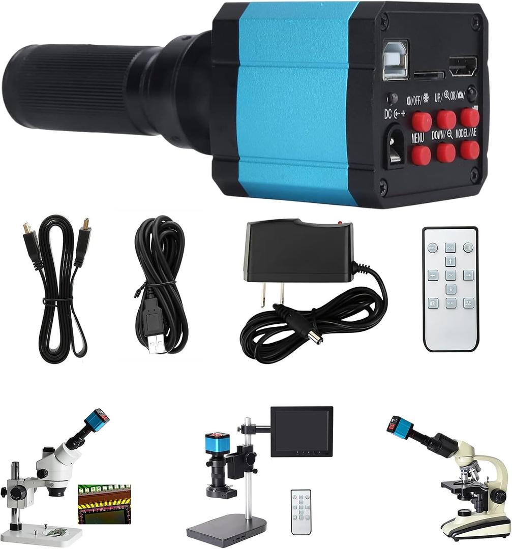 37MP HDMI 1080P 60FPS / USB 1080P 30FPS Industrial C Mount Microscope Camera with Conversion Adapter, Video Industry Digital C Mount Microscope Camera
