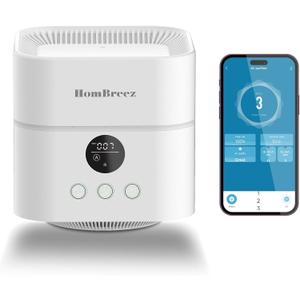 Air Purifier and Humidifier Combo for Bedroom, Covers Up to 200ft, H13 True HEPA Filter, 500ML Water Tank, Quiet Cool Mist Top Fill Essential Oil Diffuser for Baby, Pet Room, APP Control