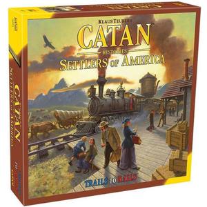 CATAN Histories Settlers of America Board Game - Forge Trails into Rails! Strategy Game, Family Game for Kids & Adults, Ages 14+, 3-4 Players, 120 Min Playtime, Made by CATAN Studio