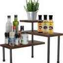 Kitchen Countertop Organizer, Kitchen Corner Shelf, 3 Tier Moveable Corner Shelf, Bathroom Counter Organizer, for Kitchen Counter, Coffee Bar, Bathroom Sink, Spice Rack, Plant Shelf