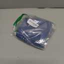 DWCN Valance Curtains for Kitchen Solid Rod Pocket Window Treatments Curtain Valance for Kitchen Bathroom Windows 42x18 inch Long, 1 Panel Classic Blue