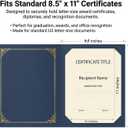 Certificate Holders 8.5 x 11, 30 Pack Extra Thick Diploma Covers, Navy Blue Certificate Folders with Gold Foil Border for Graduation, School Awards, Recognition and Office Certificates.