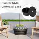 110lbs Outdoor Umbrella Base, Foldable Weighted Patio Umbrella Stands, HDPE Umbrella Base Suitable with 1.26''-1.89'' Pole Sizes, Heavy Duty Water Sand Base for Patio, Garden, Poolside