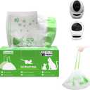 50 Pack Cat Litter Bags, Compatible with Litter Robot 3 and 4 Waste Bags, Thick Pre-Separated Heavy Duty Litter Box Liner Bags, 26.8" x 16.2"