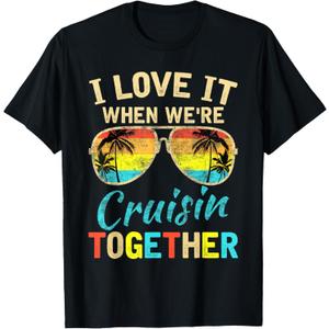 Cruise Ship Vacation Friends Buddies Couples Girl I Love It T-Shirt Small