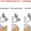 Cabinet Hinges Soft Close 10 Pack - Heavy Duty European Style Concealed Hinges Full Overlay 105 Degree for Frameless Kitchen Cabinets DIY