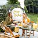 Glitter Gold Happy Birthday Sign for Arch Backdrop - Felt Happy Birthday Letters Signs for Balloon Arch Wall Decorations Large Happy Birthday Remove Logo for Baby Girl Women Party Decor