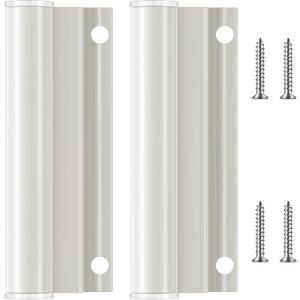 2 Sets Hinge Leaf for Screen Doors White Upper Storm Aluminum Door Replacement Parts Compatible with Anderson Screen Doors