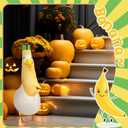 Coume Banana Porch Goose Outfit Summer Clothes for 23" High Cement or Plastic Goose for Lawn Clothing Porch Garden Yard Costume Duck Decorations Halloween Decor