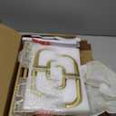 Double Curtain Rods 2 Pack 48 to 84 Inches, HOTOZON Blackout Double Curtain Rods for Windows 36 to 80 Inches (3-6.6 ft), 6/8 Inches Wrap Around Room Darkening Telescoping Drapery Rod, Gold