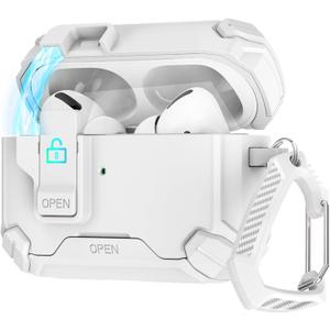 SaharaCase - AirPods Pro 3 Case - MagSafe, Heavy-Duty, Secure Lock | Raider Series - White