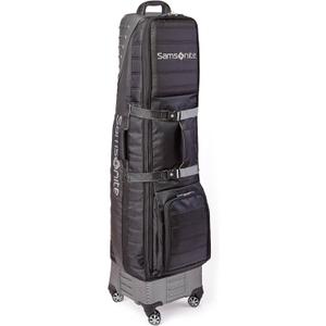 Samsonite "The Protector Hardside and Softside Golf Travel Bag with Shark Wheels, Waterproof Exterior (One Size, Black)