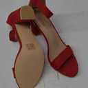 Allegra K Women's Open Toe High Chunky Heel Buckle Ankle Strap Sandals, 7.5