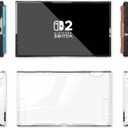 Transparent TPU Case for Nintendo Switch 2 - Shockproof Cover with Enhanced Heat Dissipation & Anti-Scratch & Dock-Compatible Design & Ergonomic Grip