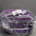 MUXHOMO 7 Pieces Queen Comforter Set, Reversible Bed in a Bag Queen Size, All Season Bedding Set with Comforter, Flat Sheet, Fitted Sheet, Pillowcases & Shams, Purple & Lavender (Queen (88"x88"))